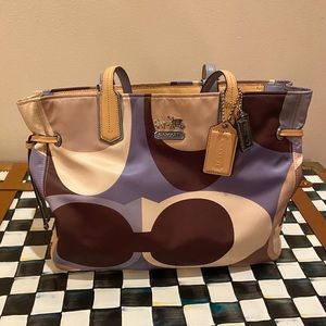 Satin Coach purse